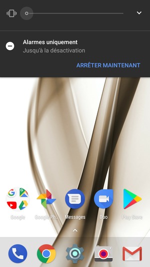 Appuyez une fois de plus pour passer en mode silencieux