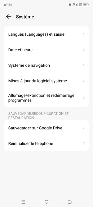 Sélectionnez Sauvegarder sur Google Drive