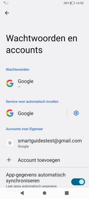 Selecteer uw Google-account