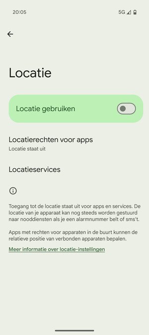 Schakel Locatie gebruiken uit