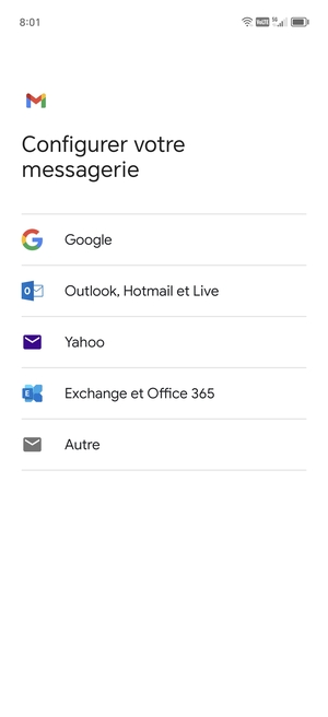 Sélectionnez Gmail