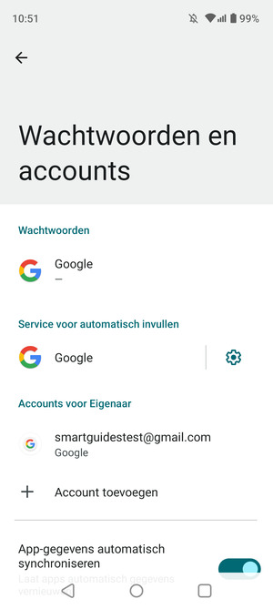 Selecteer uw Google-account