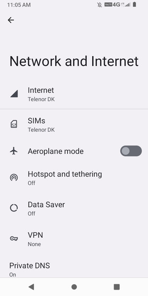 Select Hotspot and tethering