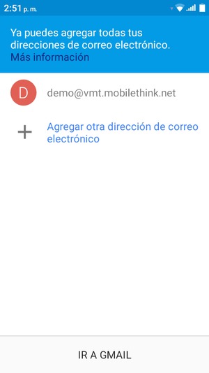 Seleccione IR A GMAIL