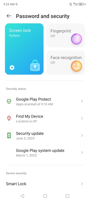 Your phone is now secure with a screen lock