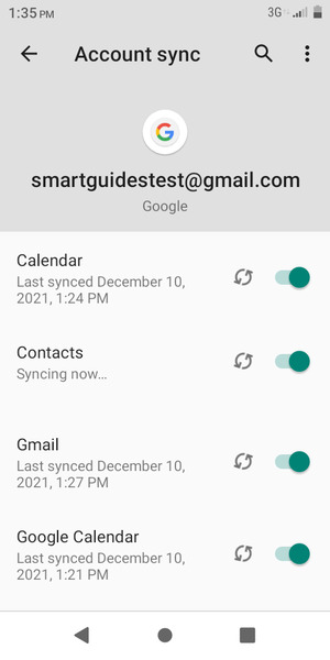 Your contacts from Google will now be synced to your BLU
