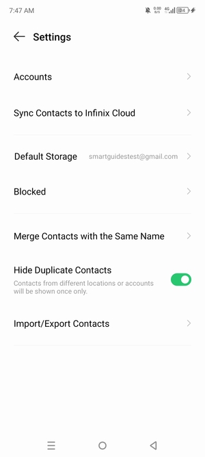 Select Import/Export Contacts