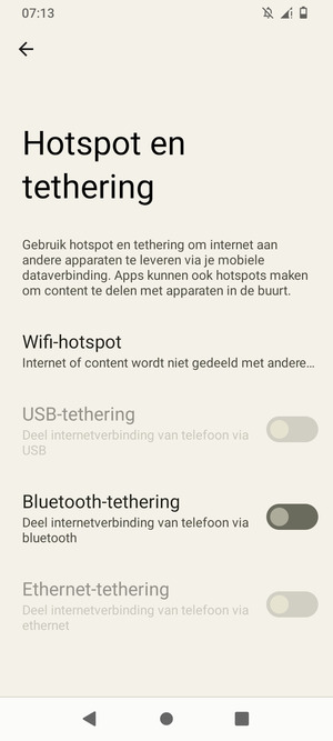 Selecteer Wifi-hotspot