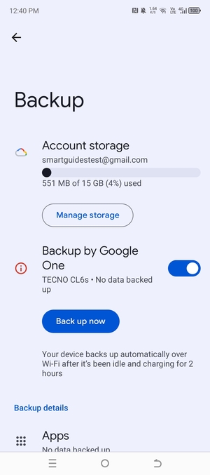 Select Account storage