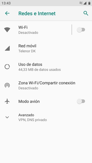 Seleccione Zona Wi-Fi/Compartir conexión