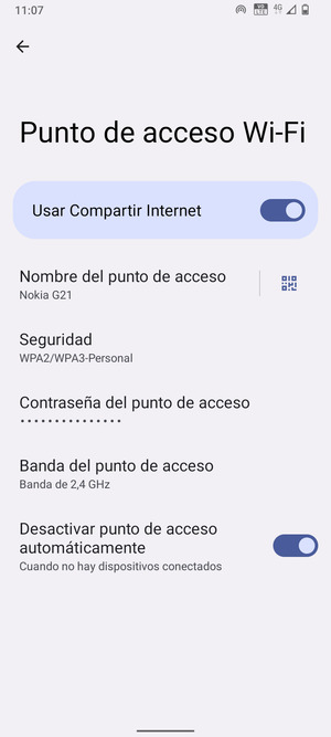 El teléfono ha sido configurado para su uso como módem