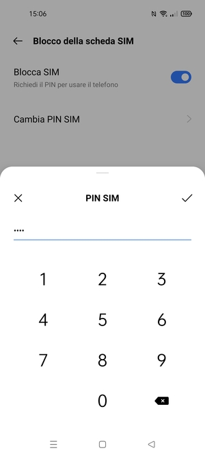 Inserisci Nuovo PIN per questa scheda SIM e seleziona OK
