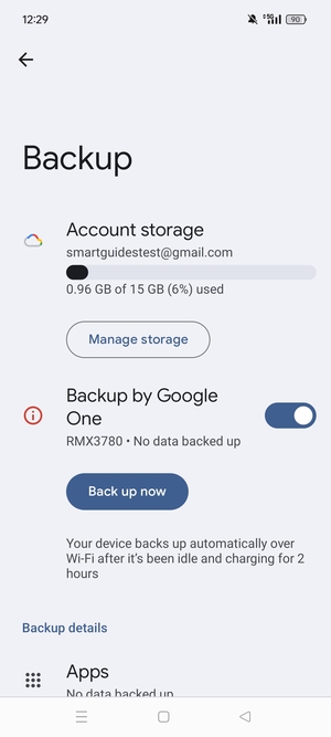 Select Account storage