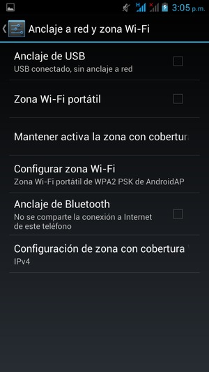 Seleccione Configurar zona Wi-Fi