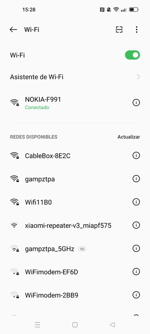 Ahora está conectado a la red Wi-Fi