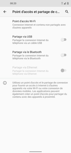 Sélectionnez Point d'accès Wi-Fi