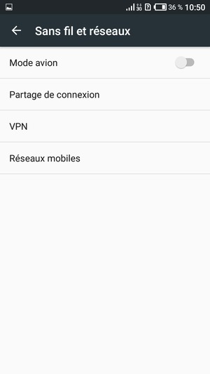 Sélectionnez Réseaux mobiles