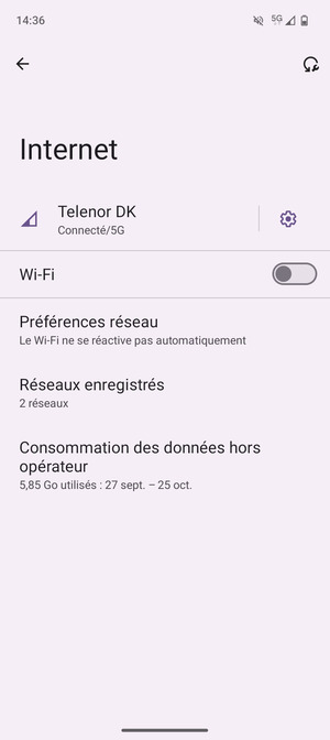 Activer le Wi-Fi