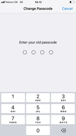 Enter your old passcode
