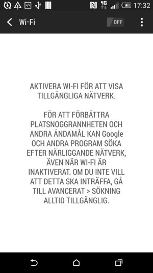 Aktivera Wi-Fi