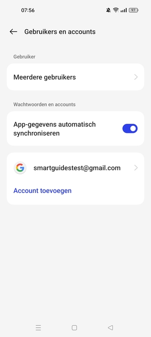 Selecteer uw Google-account