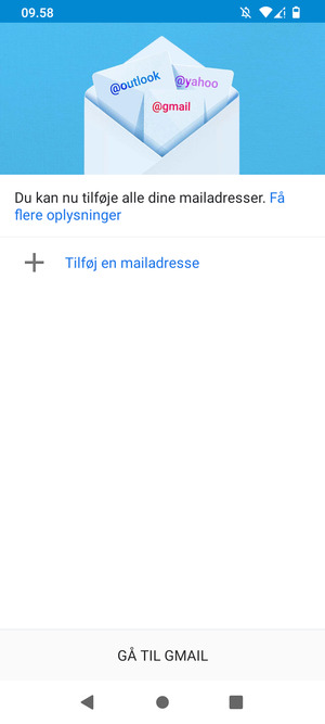 Vælg Tilføj en mailadresse