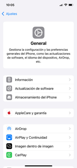 Seleccione Actualización de software