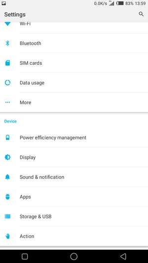 Scroll to and select Power efficiency management