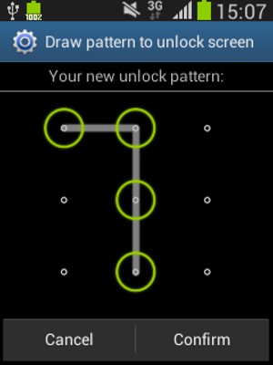 Confirm your pattern and select Confirm