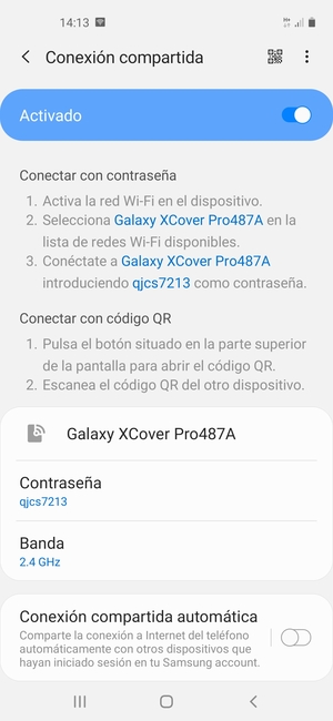 El teléfono ha sido configurado para su uso como módem