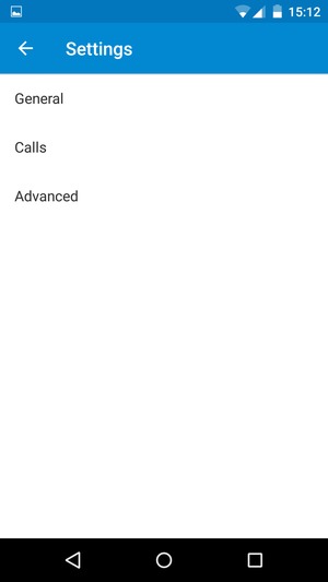 Select Calls / Call settings