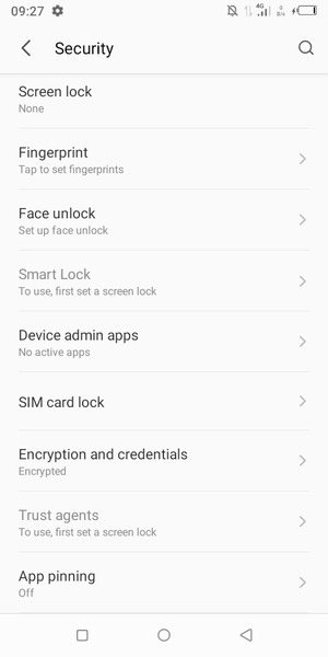 To change the PIN for the SIM card, return to the Security menu and  select SIM card lock