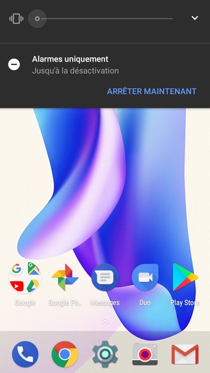 Appuyez une fois de plus pour passer en mode silencieux