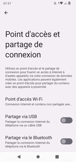 Sélectionnez Point d'accès Wi-Fi