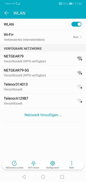 Wählen Sie das Wireless-Netzwerk, zu dem Sie eine Verbindung herstellen möchten