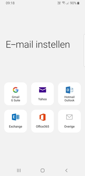 Selecteer Hotmail Outlook