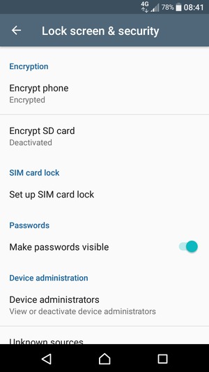 To change the PIN for the SIM card, return to the Lock screen & security menu and scroll to and select Set up SIM card lock