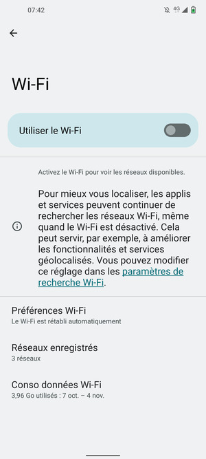 Activer le Utiliser le Wi-Fi