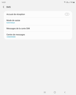 Sélectionnez Centre de messages