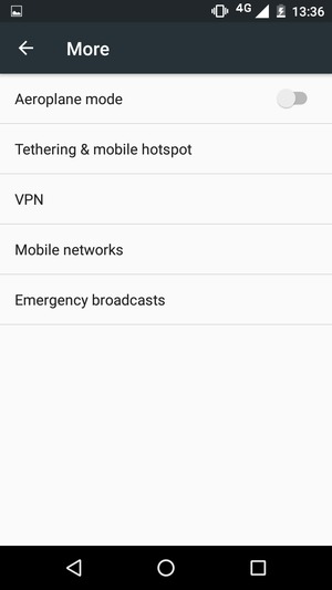 Select Tethering & mobile hotspot