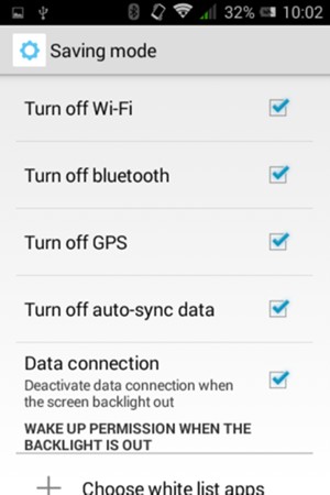 Check the Data connection checkbox