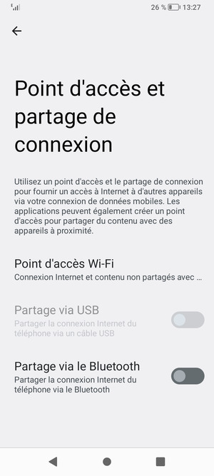 Sélectionnez Point d'accès Wi-Fi