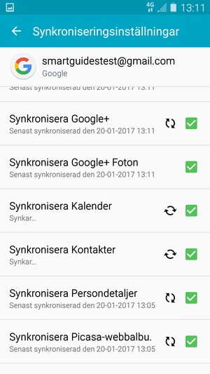Dina kontakter från Google kommer nu att synkroniseras med din smartphone