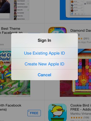 Select Use Existing Apple ID