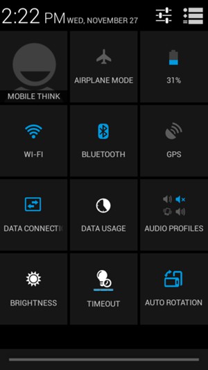 Select BLUETOOTH to disable it