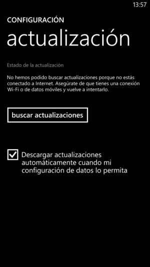 Seleccione buscar actualizaciones