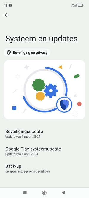 Selecteer Google Play-systeemupdate