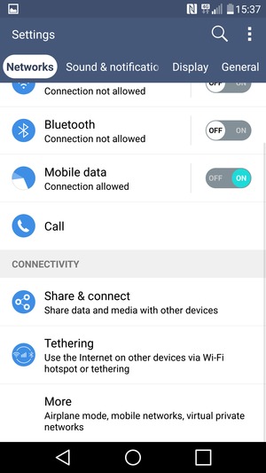 Select Networks and Tethering