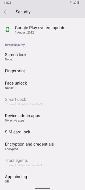 To change the PIN for the SIM card,  scroll to and select SIM card lock
