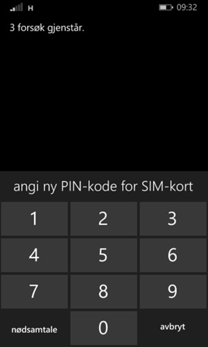 Skriv inn nåværende PIN-kode for SIM-kort